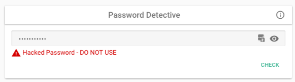 IDX Password Detective Personal Security Screenshot