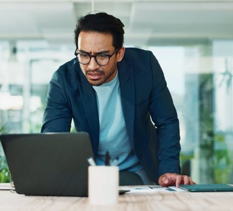Businessman in office